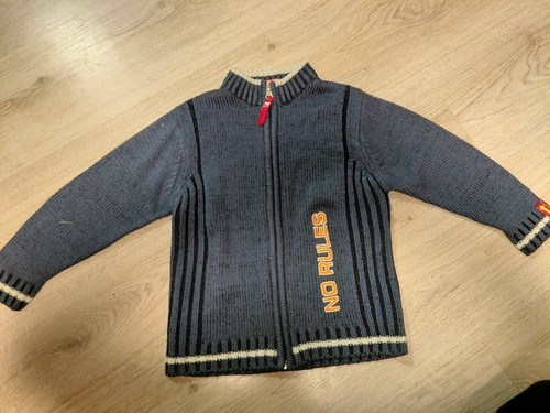 Jungen strickjacke 110 blue - jungen,